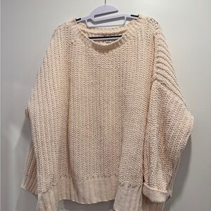 American Eagle Outfitters Cream Knit Sweater
